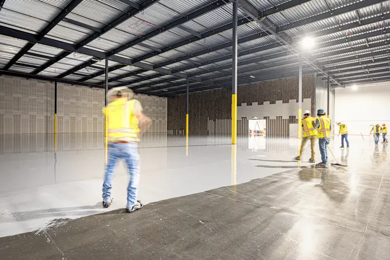Commercial warehouse interior build